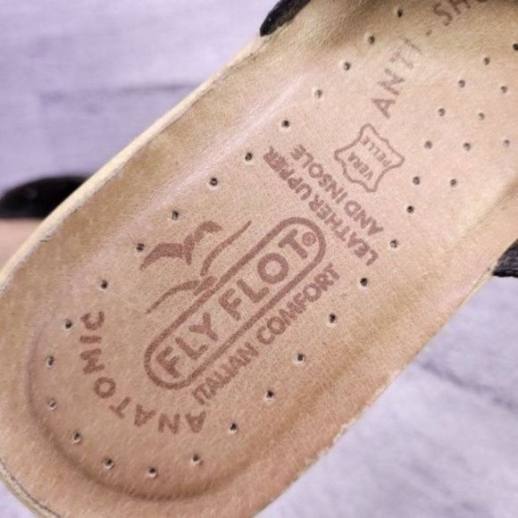 Fly Flot Metallic Wedge Slide Sandal Gold sz 38 IT Women's sz 6.5 US - Picture 9 of 10